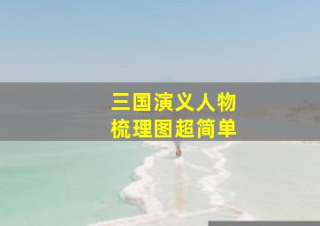 三国演义人物梳理图超简单