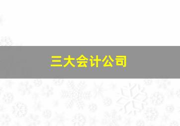 三大会计公司