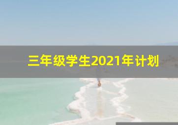 三年级学生2021年计划