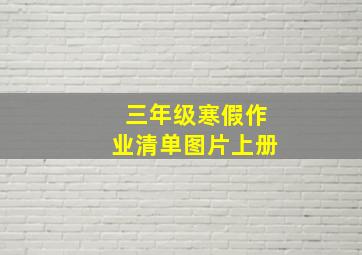 三年级寒假作业清单图片上册