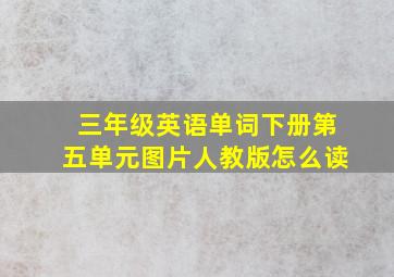 三年级英语单词下册第五单元图片人教版怎么读