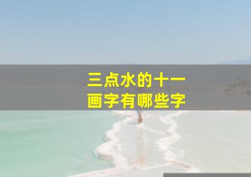 三点水的十一画字有哪些字