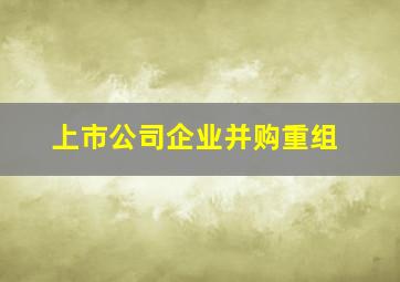 上市公司企业并购重组