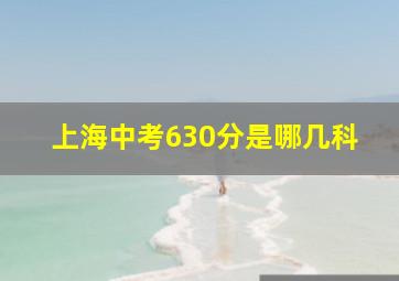 上海中考630分是哪几科