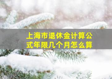 上海市退休金计算公式年限几个月怎么算