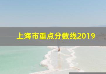 上海市重点分数线2019