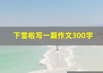 下雪啦写一篇作文300字