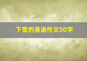 下雪的英语作文50字