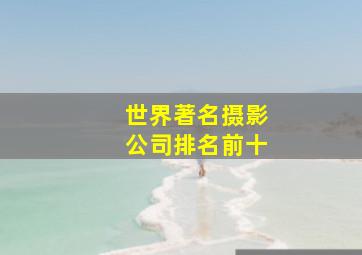 世界著名摄影公司排名前十