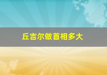 丘吉尔做首相多大