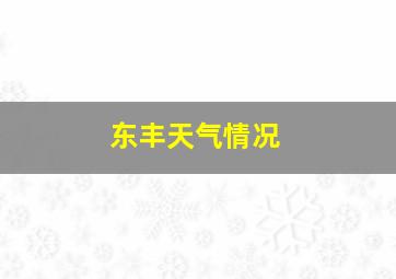 东丰天气情况