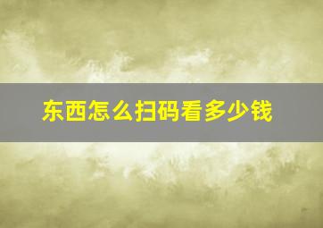 东西怎么扫码看多少钱