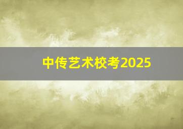 中传艺术校考2025