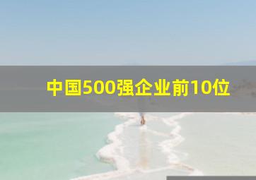 中国500强企业前10位