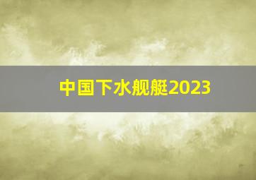 中国下水舰艇2023