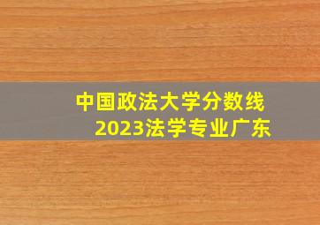 中国政法大学分数线2023法学专业广东