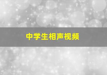 中学生相声视频