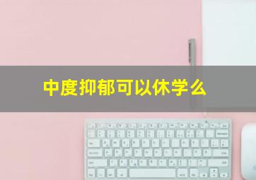 中度抑郁可以休学么