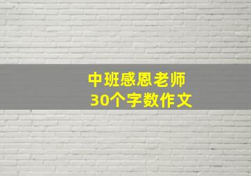 中班感恩老师30个字数作文