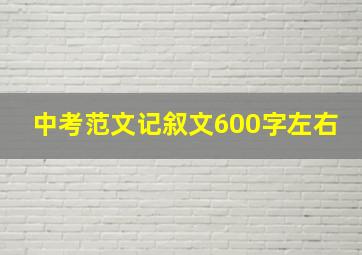 中考范文记叙文600字左右