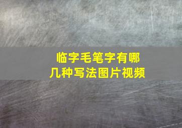 临字毛笔字有哪几种写法图片视频