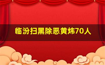 临汾扫黑除恶黄炜70人