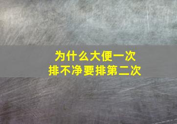 为什么大便一次排不净要排第二次