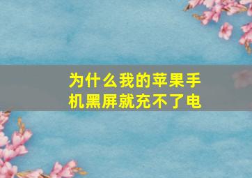 为什么我的苹果手机黑屏就充不了电