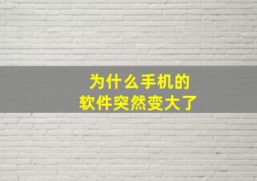 为什么手机的软件突然变大了