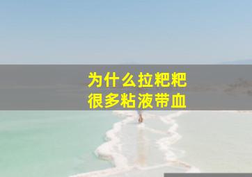 为什么拉粑粑很多粘液带血