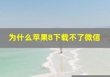 为什么苹果8下载不了微信