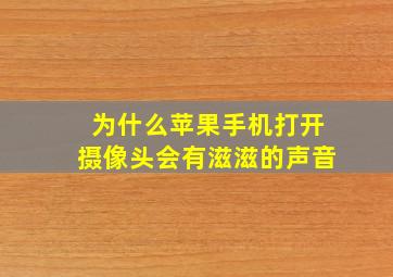 为什么苹果手机打开摄像头会有滋滋的声音