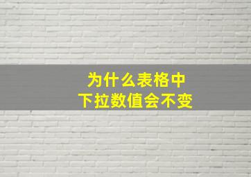 为什么表格中下拉数值会不变