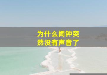 为什么闹钟突然没有声音了