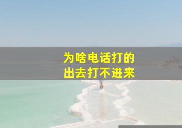 为啥电话打的出去打不进来