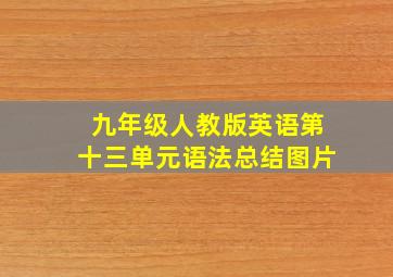 九年级人教版英语第十三单元语法总结图片