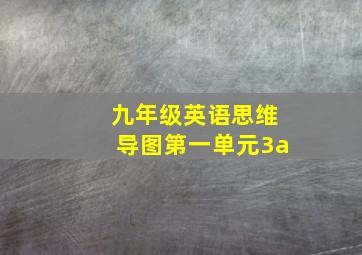 九年级英语思维导图第一单元3a