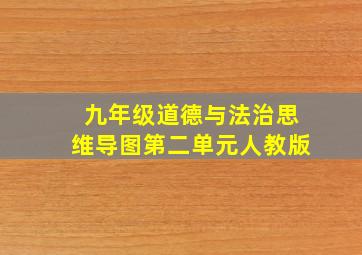 九年级道德与法治思维导图第二单元人教版