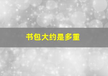 书包大约是多重