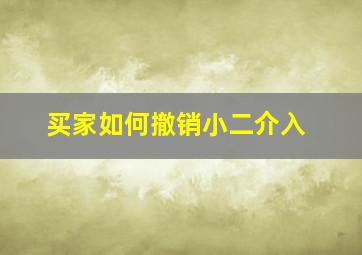 买家如何撤销小二介入