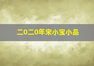 二0二0年宋小宝小品