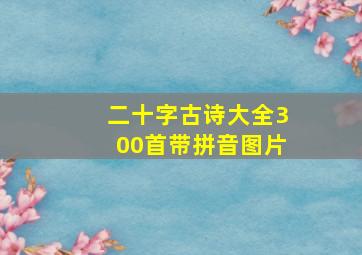 二十字古诗大全300首带拼音图片