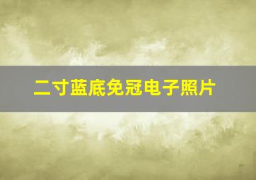 二寸蓝底免冠电子照片