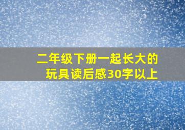 二年级下册一起长大的玩具读后感30字以上