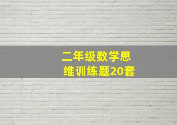 二年级数学思维训练题20套