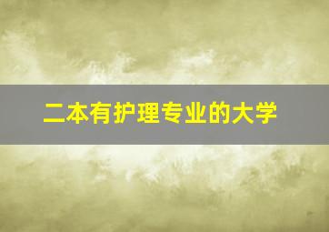 二本有护理专业的大学