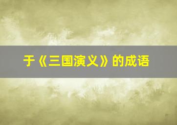 于《三国演义》的成语