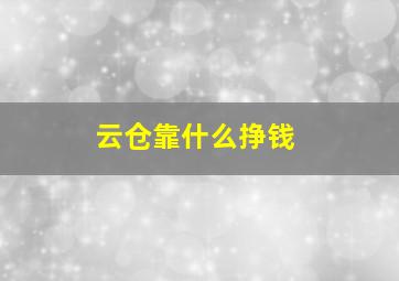 云仓靠什么挣钱