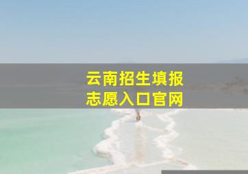 云南招生填报志愿入口官网