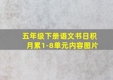 五年级下册语文书日积月累1-8单元内容图片